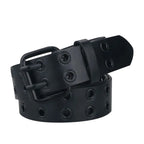 Faux Leather Belt – Black, 3.7 cm Wide