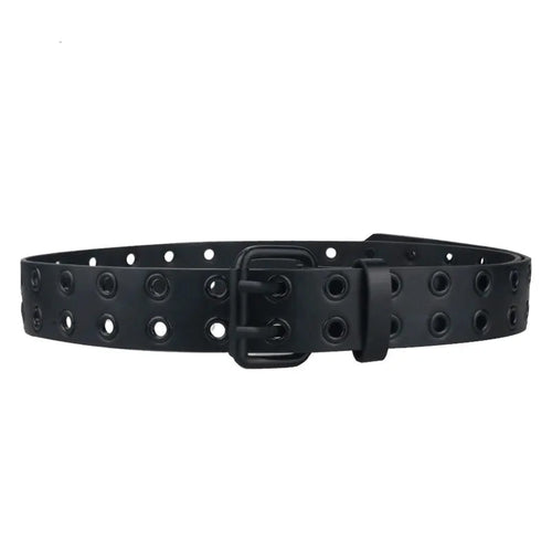 Faux Leather Belt – Black, 3.7 cm Wide