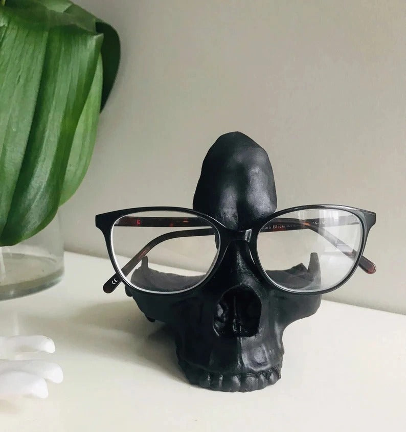 Skull Resin Glasses Holder & Trinket Dish