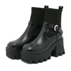 Women's Gothic Boots – PU Leather, EU 35–43