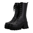 Women's Gothic Boots – PU Leather, US 4.5–12