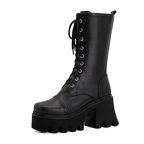 Women's Gothic Boots – PU Leather, US 4.5–12