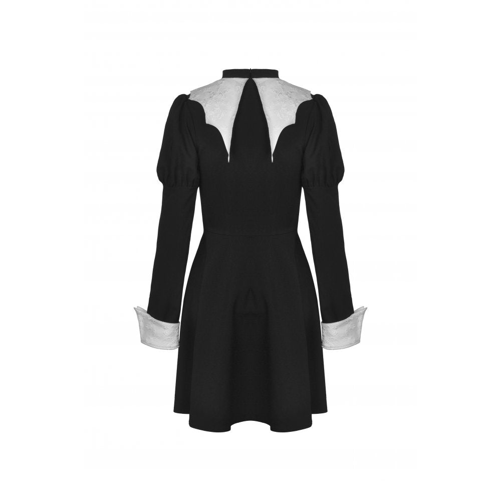 Women's Bat Collar Gothic Dress – S–XXL
