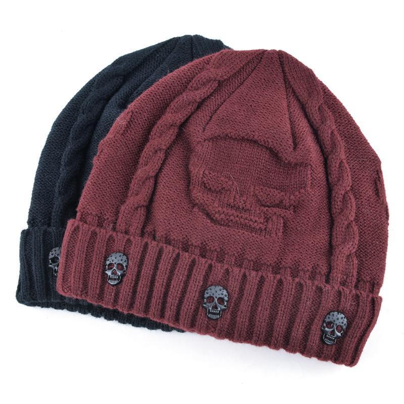 Gothic Skull Beanie – 5 Colour Knit Hat