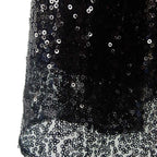 Women's Black Sequinned Asymmetric Midi Dress – S–XL