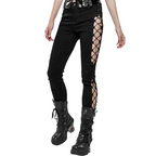 Women's Black Corset-Lace Skinny Jeans – XS–4XL
