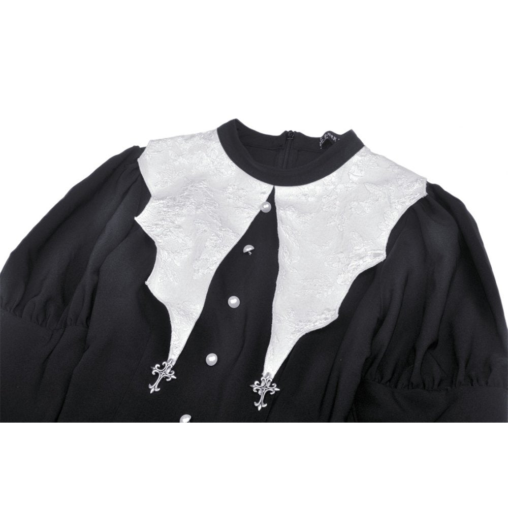 Women's Bat Collar Gothic Dress – S–XXL
