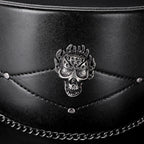 Gothic Occult Plague Doctor Top Hat – Skull & Chain Detail
