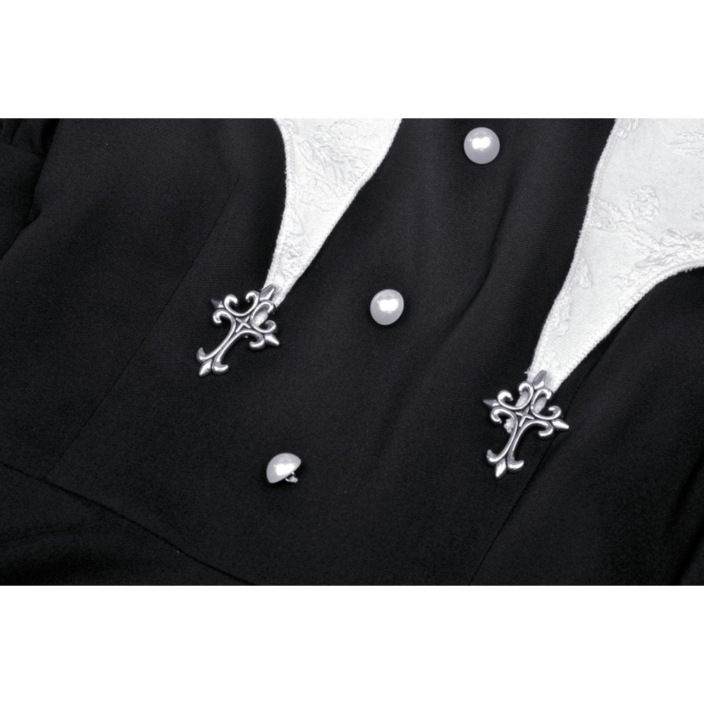 Women's Bat Collar Gothic Dress – S–XXL
