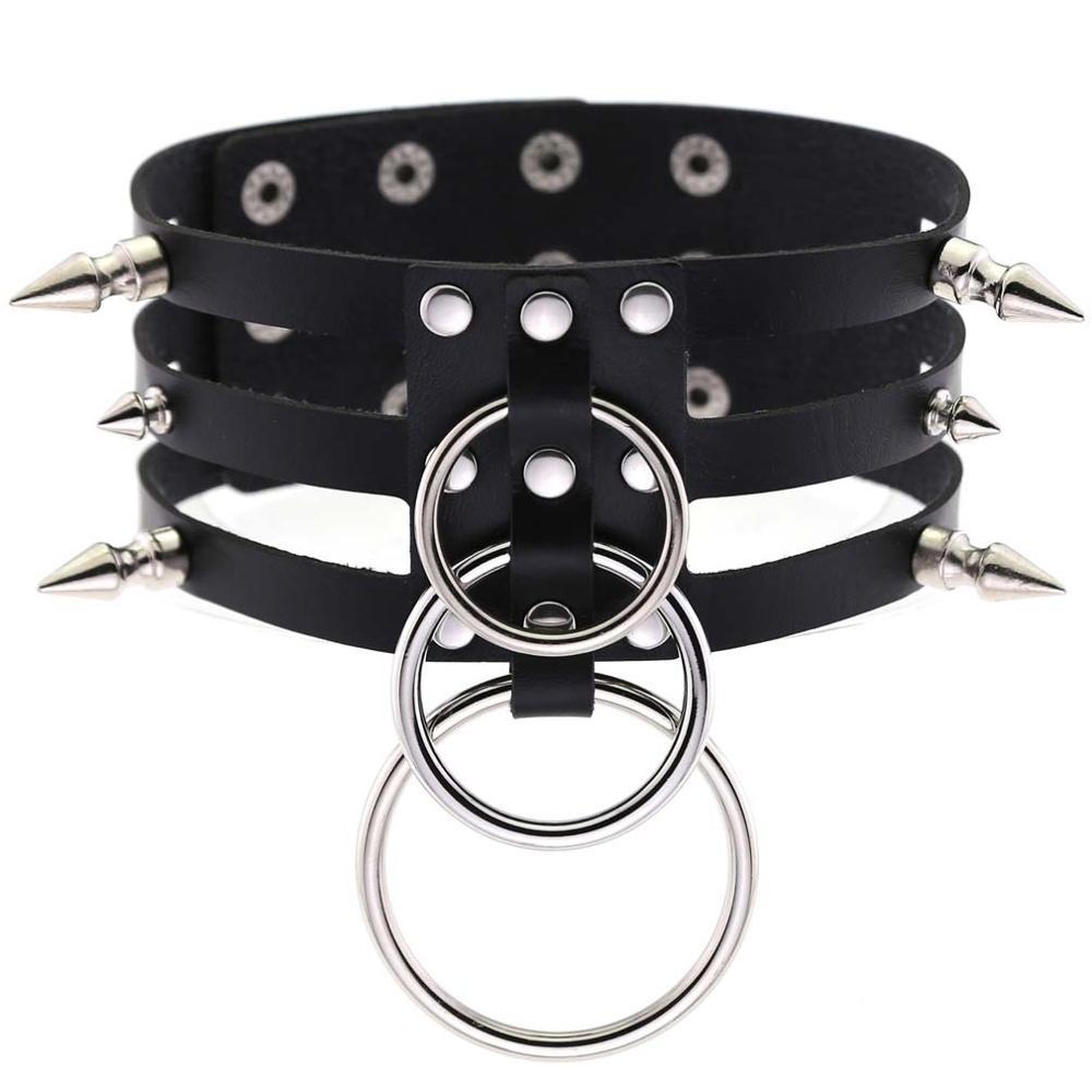 Chaos Faux Leather Choker – 46cm