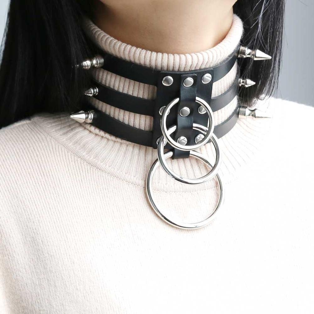 Chaos Faux Leather Choker – 46cm