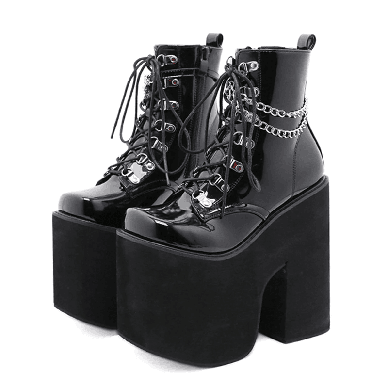 Women's Gothic Chaos Core Boots – PU Leather