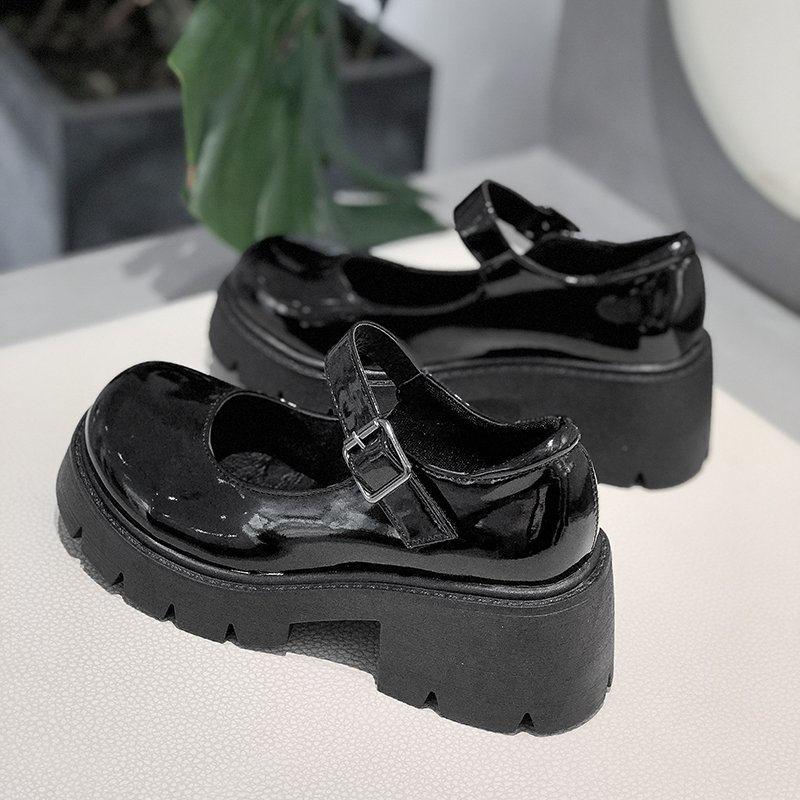 Women's Chunky Mary Jane Shoes – PU Leather