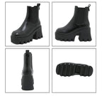 Women's Gothic Coffin Boots – PU Leather
