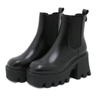 Women's Gothic Coffin Boots – PU Leather