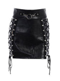 Women's Gothic Coffin Skirt – PU Leather