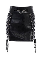 Women's Gothic Coffin Skirt – PU Leather