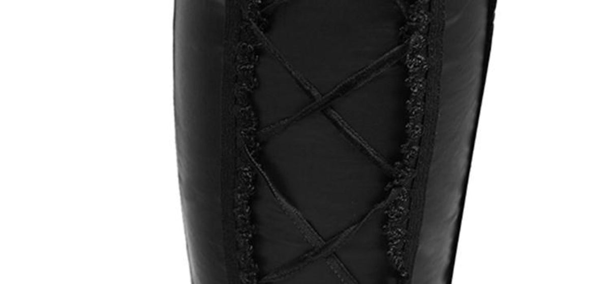 Women's Black Corset-Lace Gothic Leggings – XS–4XL
