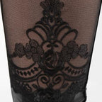 Women's Black Corset-Lace Gothic Leggings – XS–4XL