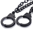 Black Handcuff-Style Belt Chain – 40–50cm