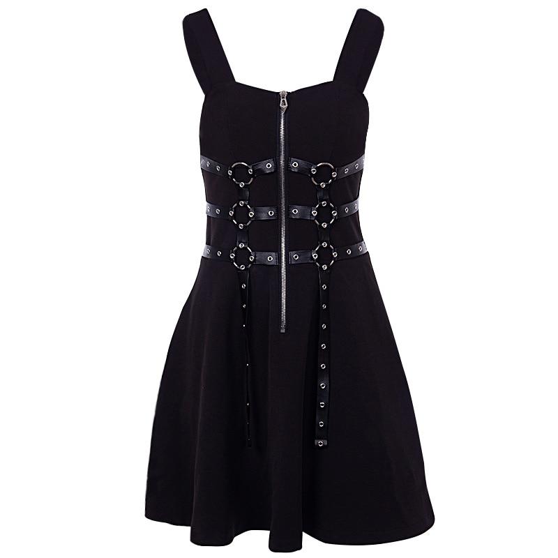 Women's Black Dark Side Gothic Dress – S–L