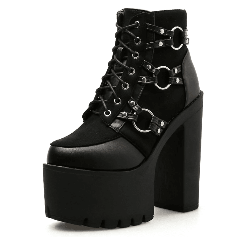 Women's Gothic Darkest Hour High Heels – PU Leather