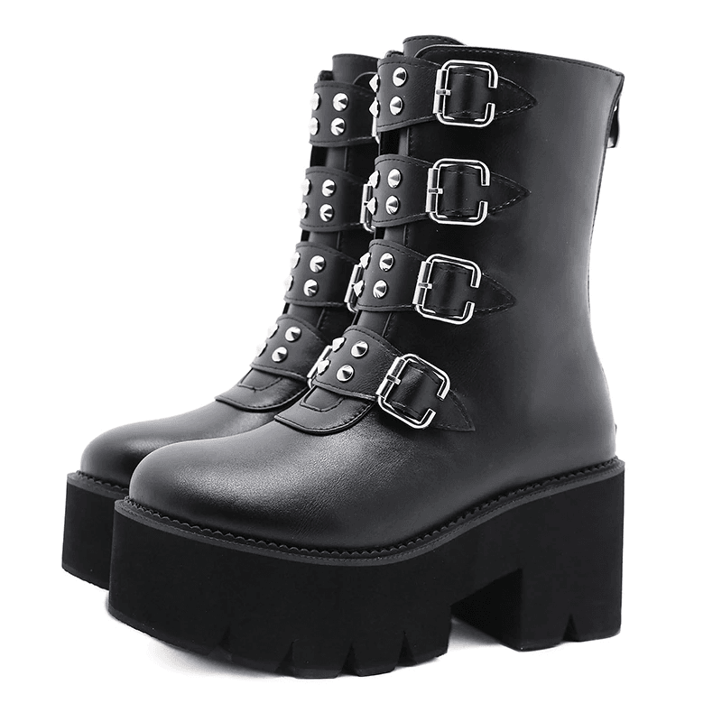 Women's Gothic Darkness Beauty Boots – PU Leather