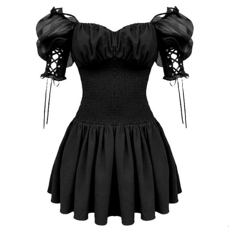 Women's Black Gothic Dress – S–M
