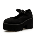 Women's Black Gothic Mary Jane Shoes