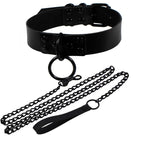 Darkside PU Leather Choker – Black & Red