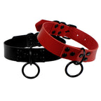 Darkside PU Leather Choker – Black & Red