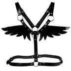 Women's Gothic Demon Harness – Black or Red, One Size