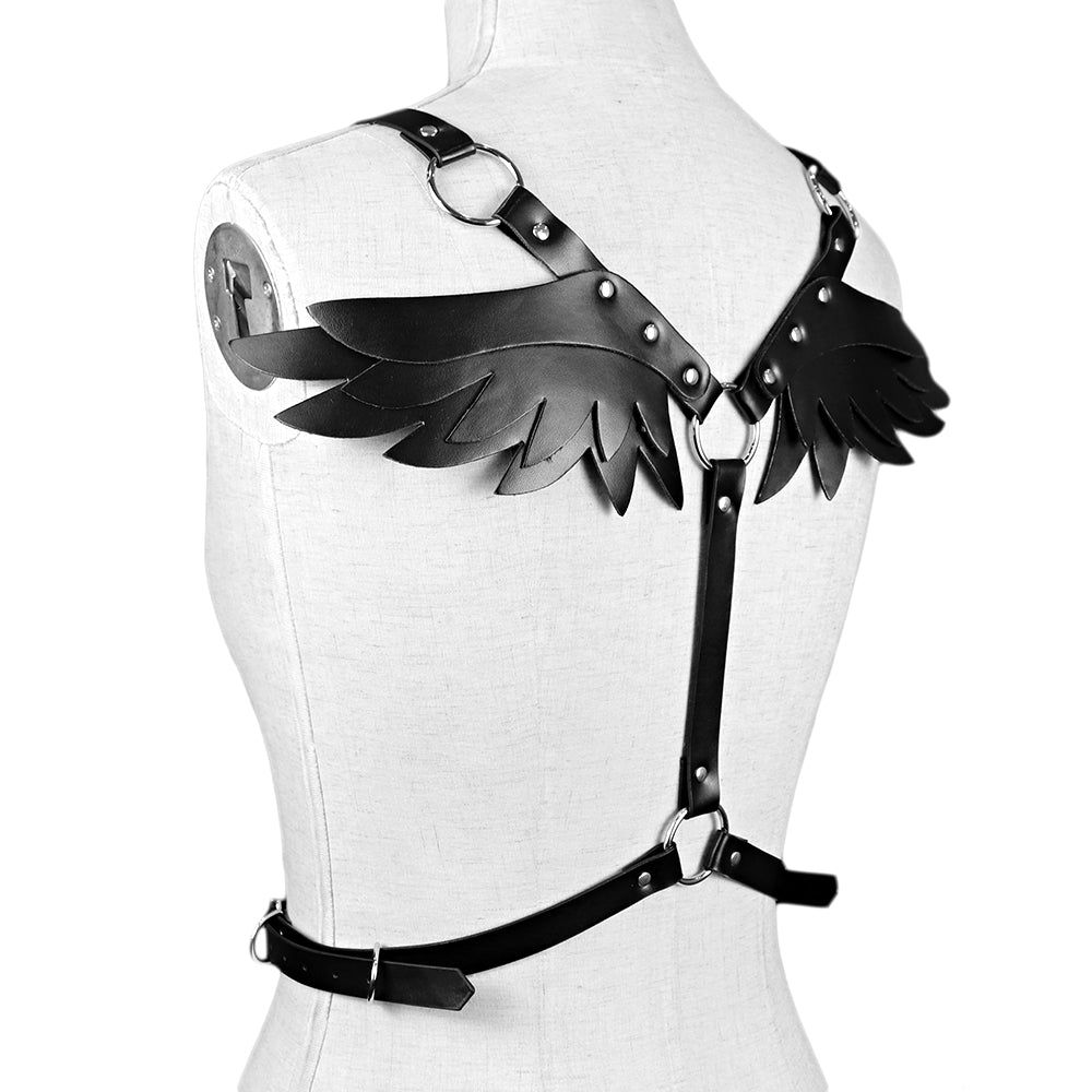 Women's Gothic Demon Harness – Black or Red, One Size