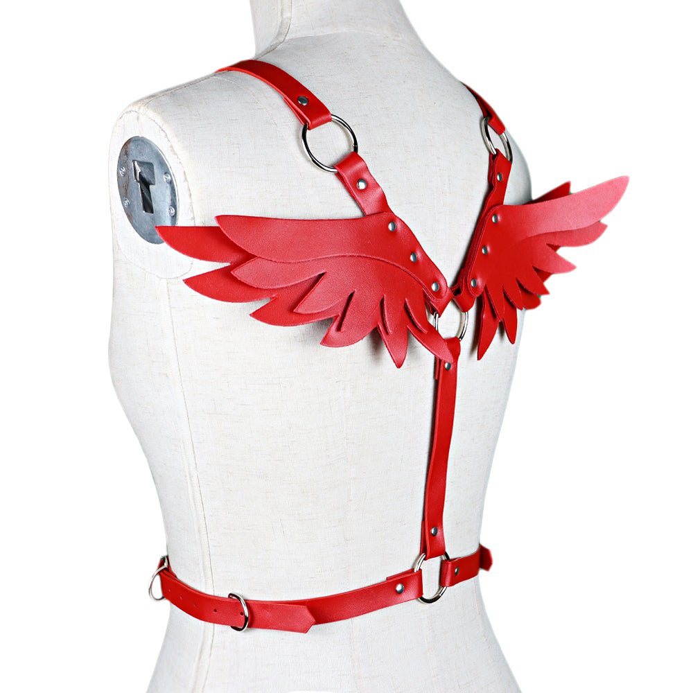 Women's Gothic Demon Harness – Black or Red, One Size