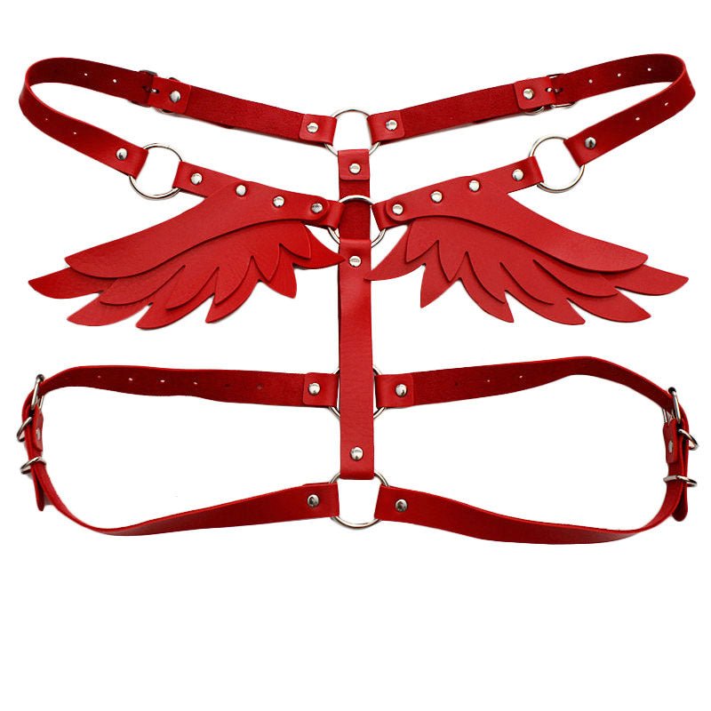 Women's Gothic Demon Harness – Black or Red, One Size