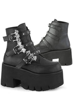 Women's Bat Buckle Platform Ankle Boots – Vegan Faux Leather