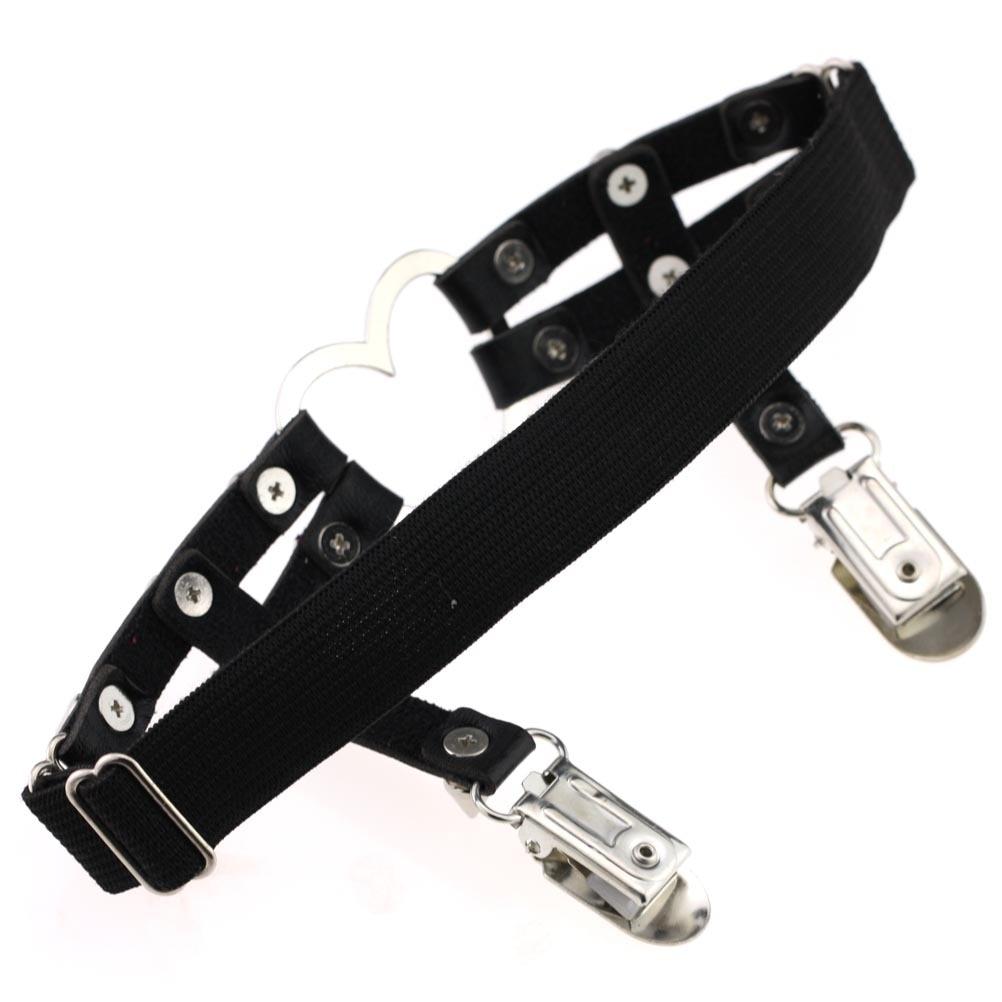 Gothic Devil Heart Faux Leather Garter