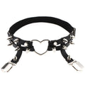 Gothic Devil Heart Faux Leather Garter