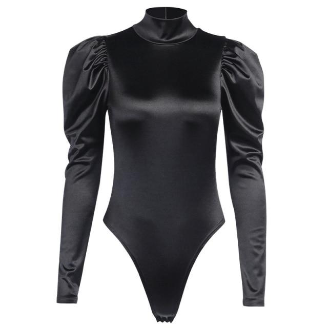 Women's Black Elegant Gothic Bodysuit – S–L