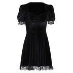 Women's Elegant Gothic Dress – Short Sleeves