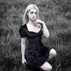 Women's Elegant Gothic Dress – Short Sleeves