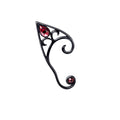 Elven Ear Wrap – Black or Pewter with Red Crystals