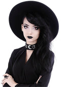 Black Gothic Wide-Brim Witch Hat – 57 & 58cm