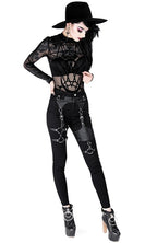 Women's Black Moon Child Mesh Bodysuit – XS–3XL