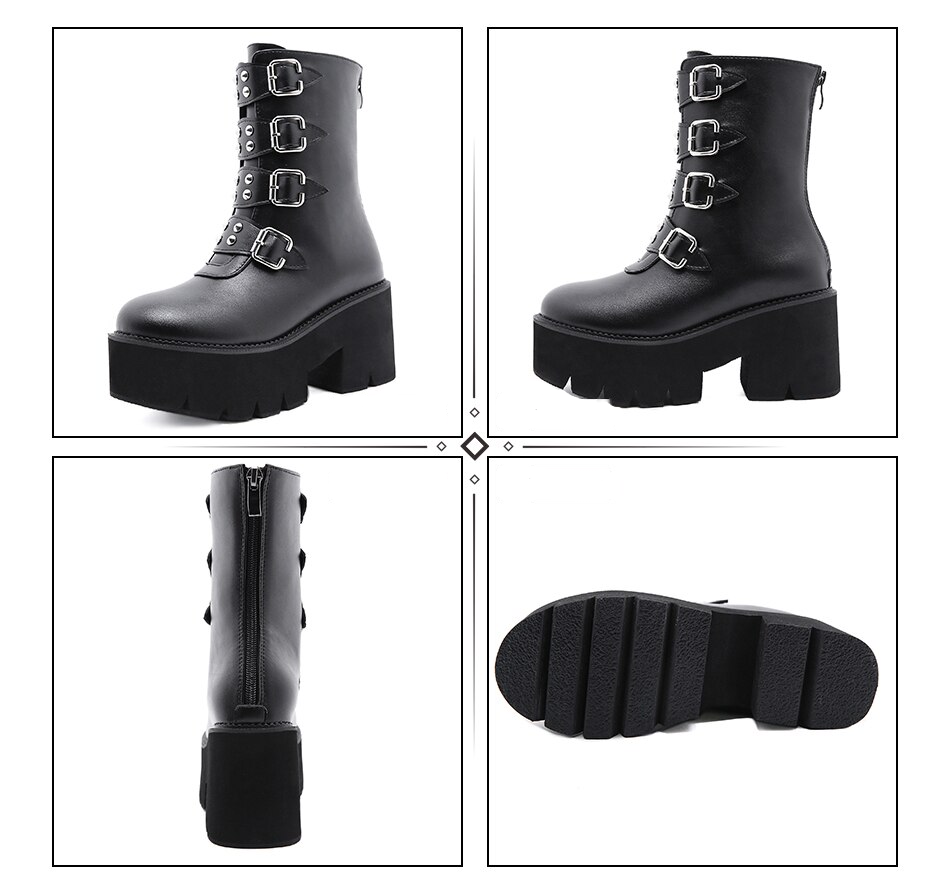 Women's Gothic Darkness Beauty Boots – PU Leather