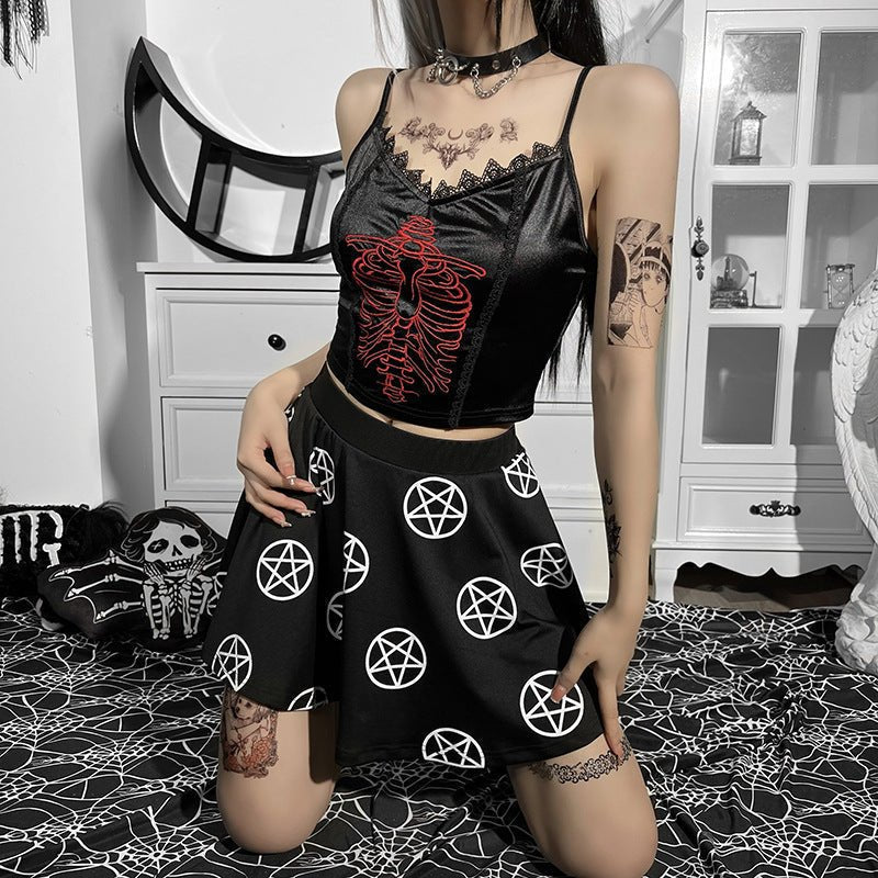 Women's Gothic Ghost Town Crop Top