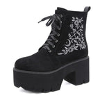 Women's Gothic Floral Boots