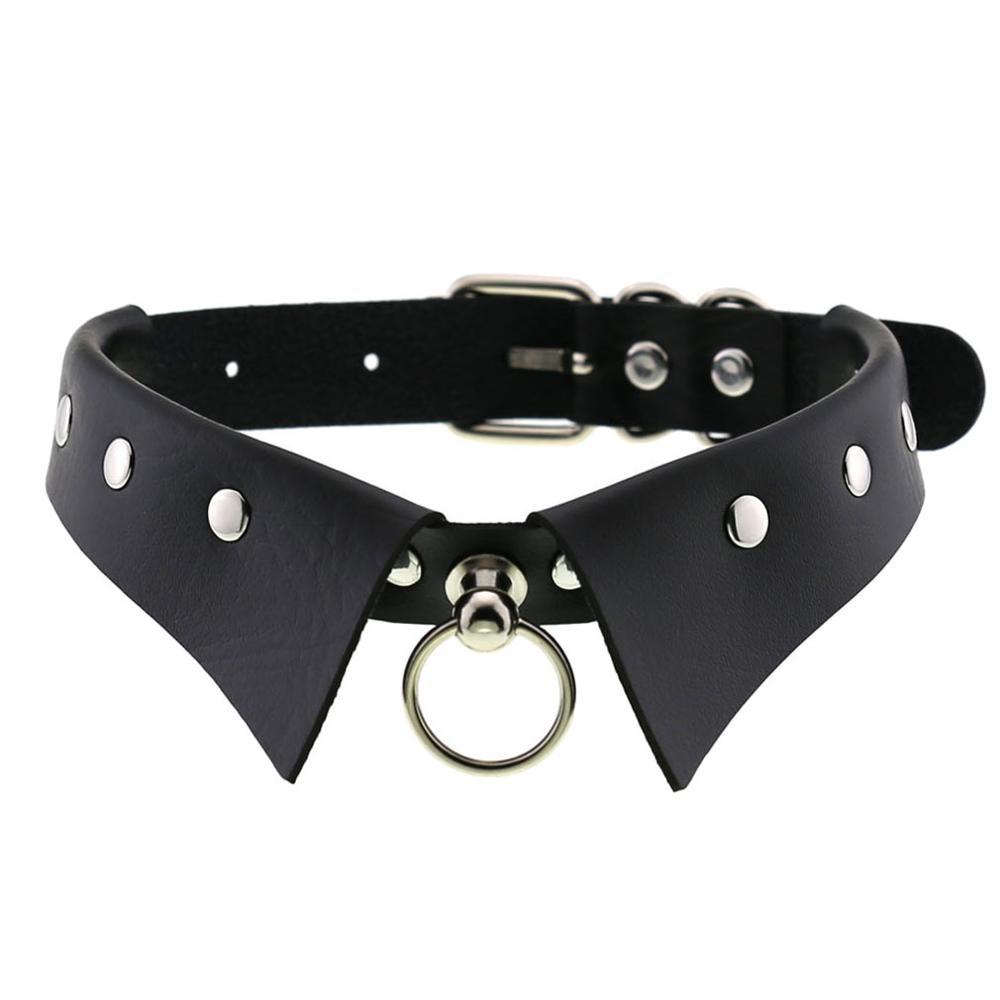 Grace PU Leather Choker – Adjustable 31–43cm