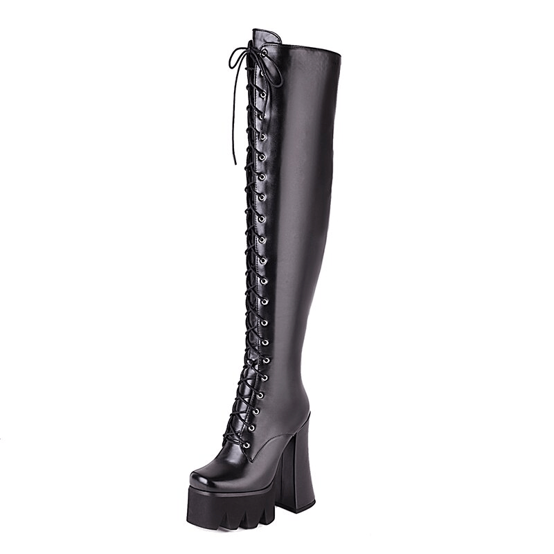 Women's Gothic Hardcore Boots – PU Leather