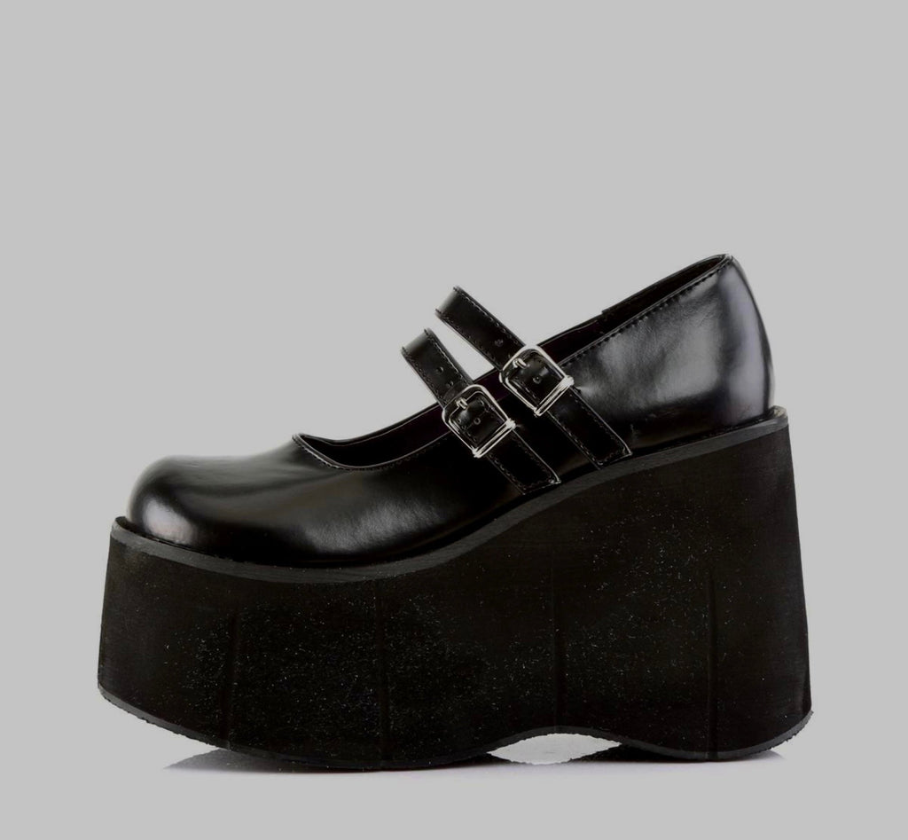 Women's Double Strap Platform Shoes – Vegan Faux Leather